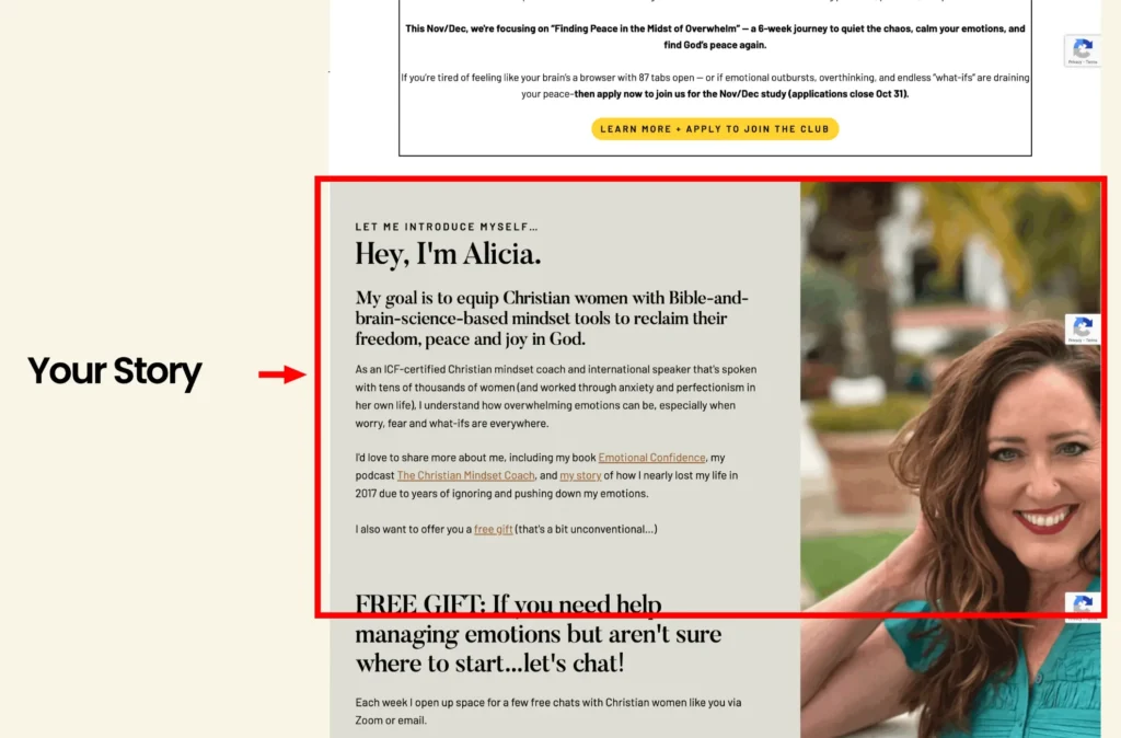 coach website about section